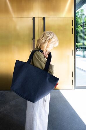 Сумка-шопер reisenthel shopper M водовідштовхуюча, темно-синя (Twist Navy)