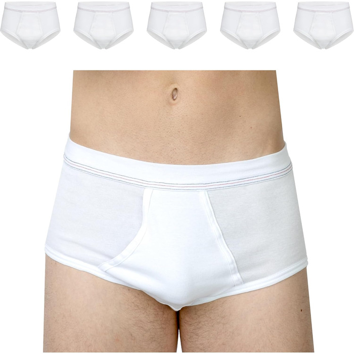 Чоловічі труси SES Feinripp, 5 шт. в упаковці, бавовна 100%, розмір S-4XL, білі