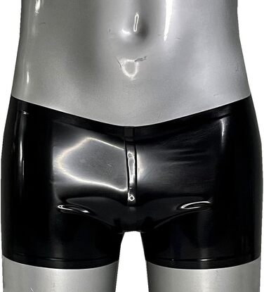 Чоловічі боксери GREEFEI з чорного латексу з низькою талією, ручної роботи, для клубів та костюмів