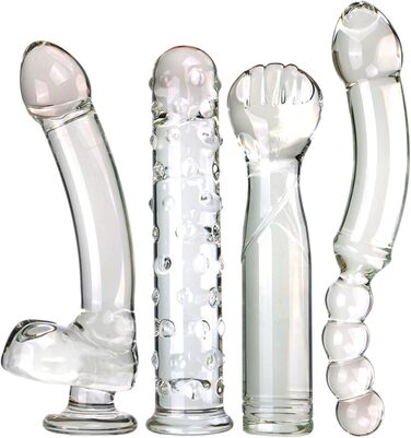 Анальний масажер з кристалу Hrekssi Glas Dildo – 4 стилі, стимулятор G-точки, для жінок та чоловіків