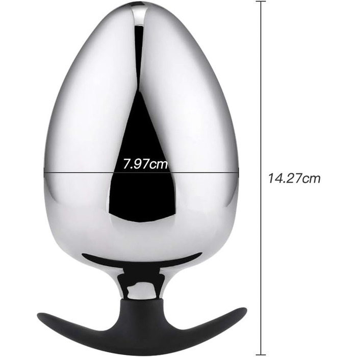 Анальний плагін з нержавіючої сталі, великий анальний ділдо для чоловіків та жінок, масажер простати, іграшка для БДСМ, анальний стимулятор