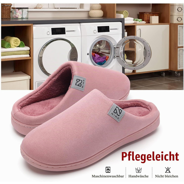 Унісекс домашні капці WateLves з пам'ятною бавовною (Memory Cotton) для дому та вулиці, осінь-зима, рожеві, розмір 36/37 EU