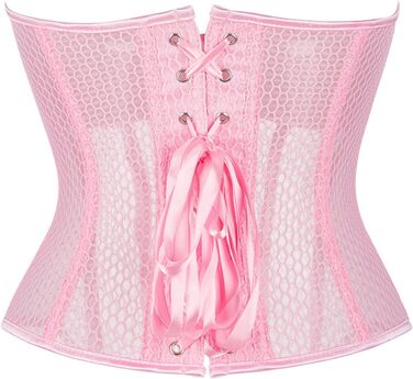 Корсет Даен Корс, кісточка, Overbust, тренажер для талії, корсаж, бюстгальтер, великі розміри, шнурівка, корсет для талії, бодішейпер, корсаж, великий розмір, над грудьми, зелений (рожевий, S)