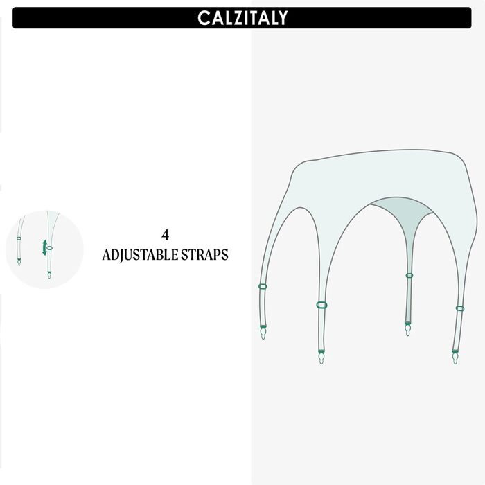 Чоловічі/Жіночі мереживні панчохи-стрінги Calzitaly, Італія. Кольори: чорний, білий, слонова кістка, колір шкіри. Regular та великі розміри. 1 шт.
