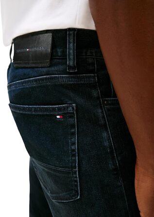 Чоловічі прямі джинси Tommy Hilfiger Denton Denim (Blue Black), розмір 32W/32L
