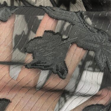 Прозора сорочка з короткими рукавами для чоловіків, чорна, квітковий принт, розмір EU L (Tag 2XL), 85 кг