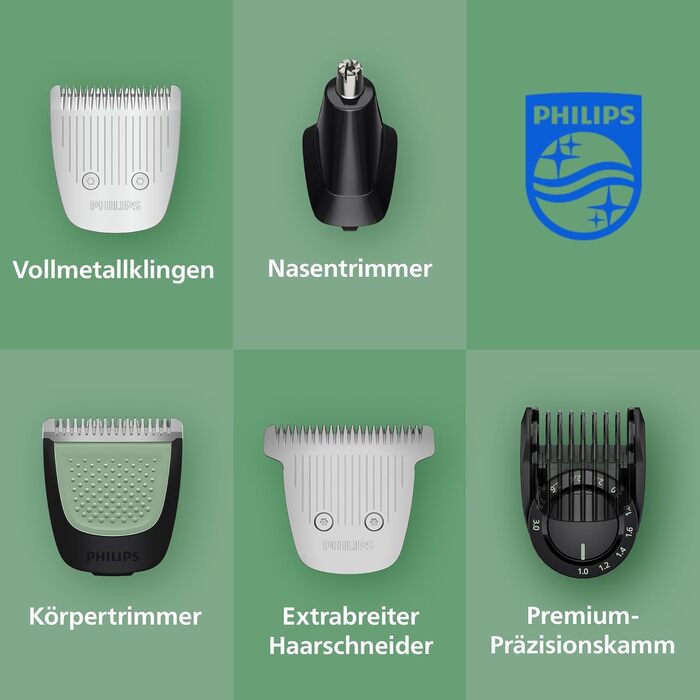 Універсальний тример Philips Multigroom Series 9000 MG9561/30: 23-в-1 набір для обличчя, волосся та тіла, OneBlade, 27 налаштувань довжини (0,2–20 мм)