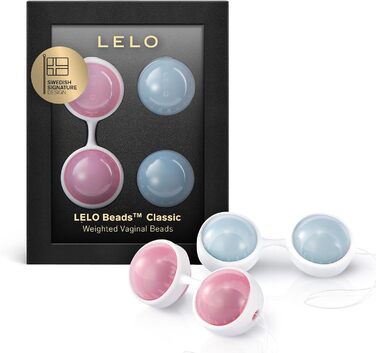 М'ячики для вправ Кегеля LELO Beads для жінок будь-якого віку – важені м'ячики з преміум-силікону з шнурком Classic