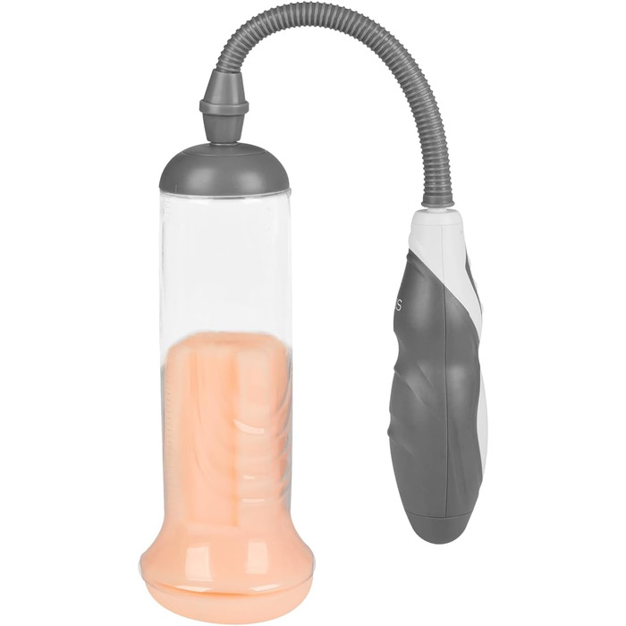 Електрична чоловіча помпа, 21 см, водонепроникна (IPX7), перезаряджувана, 4 режими та 4 інтенсивності, 2 манжети, міцні матеріали