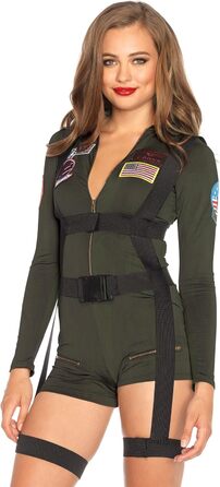 Костюм-комбінезон Leg Avenue Top Gun для жінок, хакі, розмір M