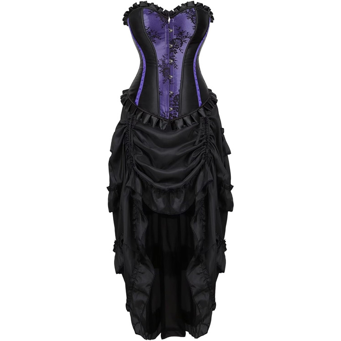 Корсетне плаття Корсаж Корсет Jutrisujo Готичний, фіолетовий (XXS, 6388purple)