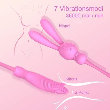 Вібратор Roluck тихий та потужний для стимуляції клітора та G-точки, з 3 змінними насадками, 7 режимів вібрації, водонепроникний, з силікону, для жінок, лесбійок