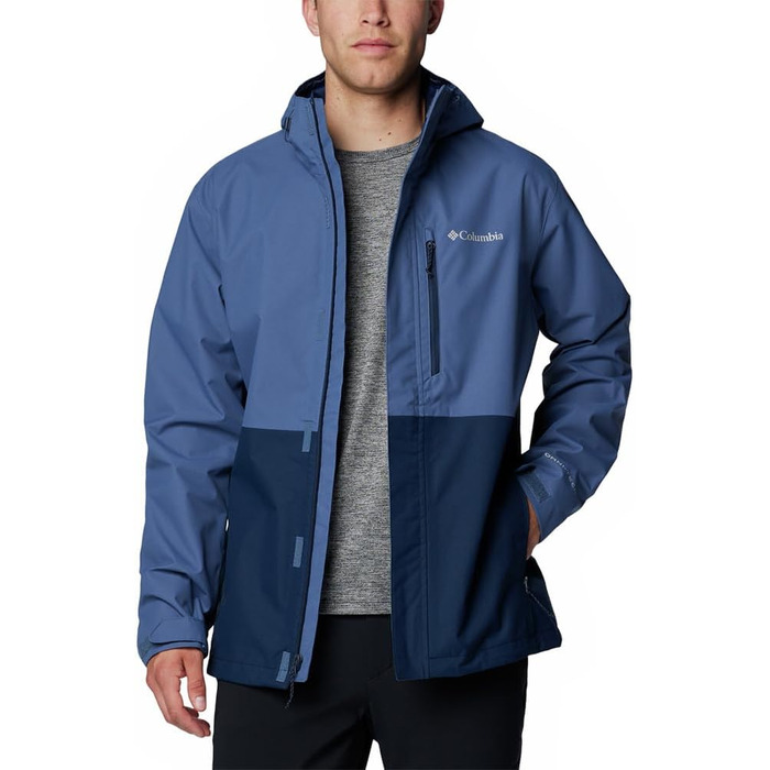 Чоловіча водонепроникна куртка Columbia Hikebound II, темно-сіра з синім (Dark Mountain/Collegiate Navy), розмір M
