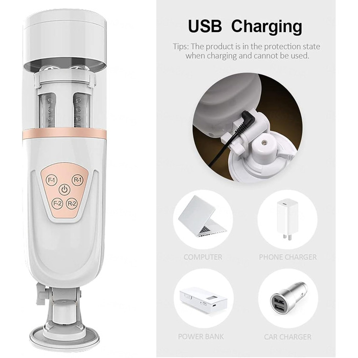 Автоматичний статевий аксесуар для самостійних задоволень з 10 телескопічними режимами та 5 швидкостями. Стимулятор з 3D силіконовою вагіною та пенісом.