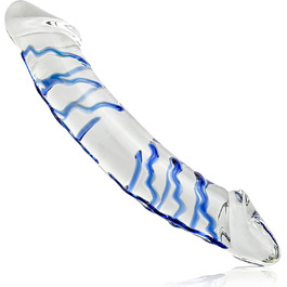 Анальний стимулятор з двома головками (G-точка, масаж простати) - синій, з ехідою