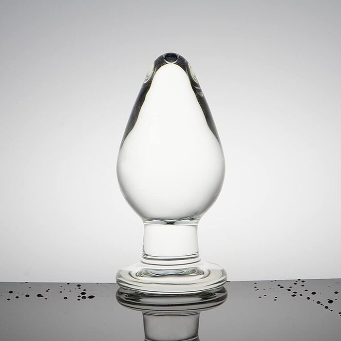 Анальний розширювач-пробка з кришталю та силікону 4 см для пар – стимулююча іграшка для секс-ігор