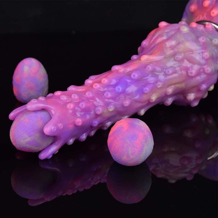 Надувний дилдо-овопозитор Kuaecr з 5 яйцями, силікон, фантазійний інопланетянин, анальний плагін, стимулятор G-точки, мастурбатор, екстремальна кладка яєць, секс-іграшки для жінок, чоловіків, пар