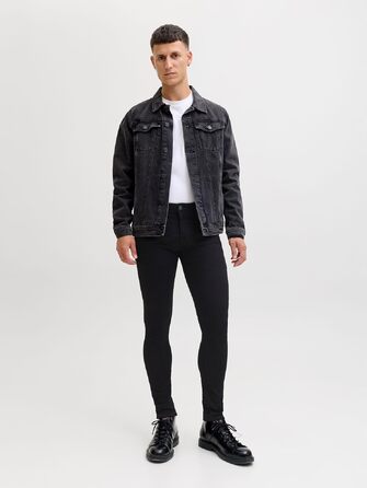 Чоловічі джинси Jack & Jones Jjiliam Skinny чорного кольору, розмір 32W/32L