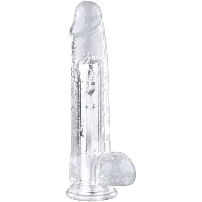 Анальний вібратор з кулькою для масажу простати та G-точки, з прозорого TPE, для чоловіків та жінок (XXL)