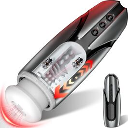 Електричний мастурбатор для чоловіків з 7 режимами вібрації та телескопічною функцією - секс-іграшка, вібратор для пеніса