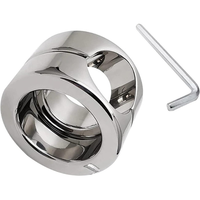 Сталевий натягувач яєчок, кільце для яєчок SeLgurFos, кільце для яєчок, кільце для статевого члена, еротичні іграшки для чоловіків (подвійний шар)