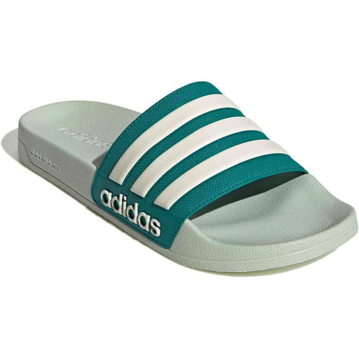 Чоловічі тапочки-шльопанці adidas Adilette Shower Velcro Linen Green Wonder White Equipment Green, розмір 43 EU