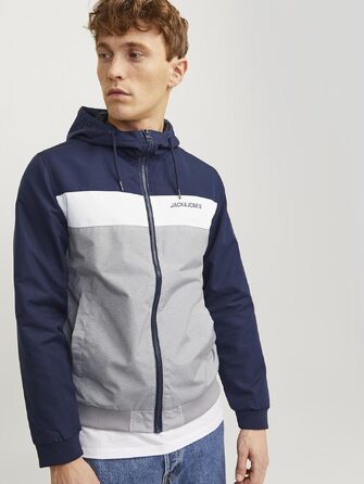 Чоловіча куртка-бомбер Jack & Jones Blousonjacke, темно-синя (Navy Blazer)