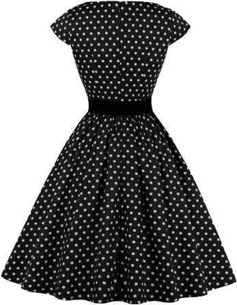 Сукня жіноча AXOE Rockabilly 50-х років, бавовна, з поясом, чорна, XL
