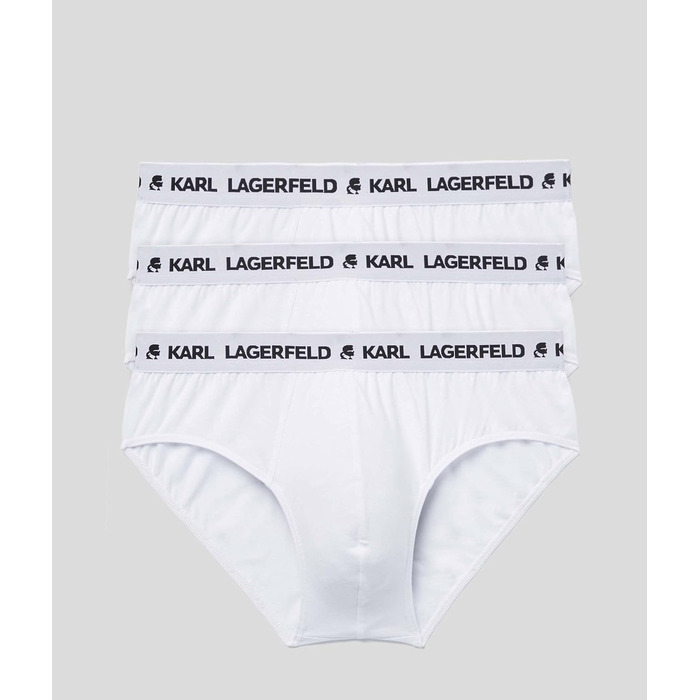 Чоловіча футболка Karl Lagerfeld з логотипом (X3), чорна (M, білий)