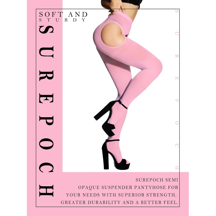 Шкарпетки-шкарпетки Surepooch для жінок, великі розміри, відкритий крок, рожеві, XL-XXL