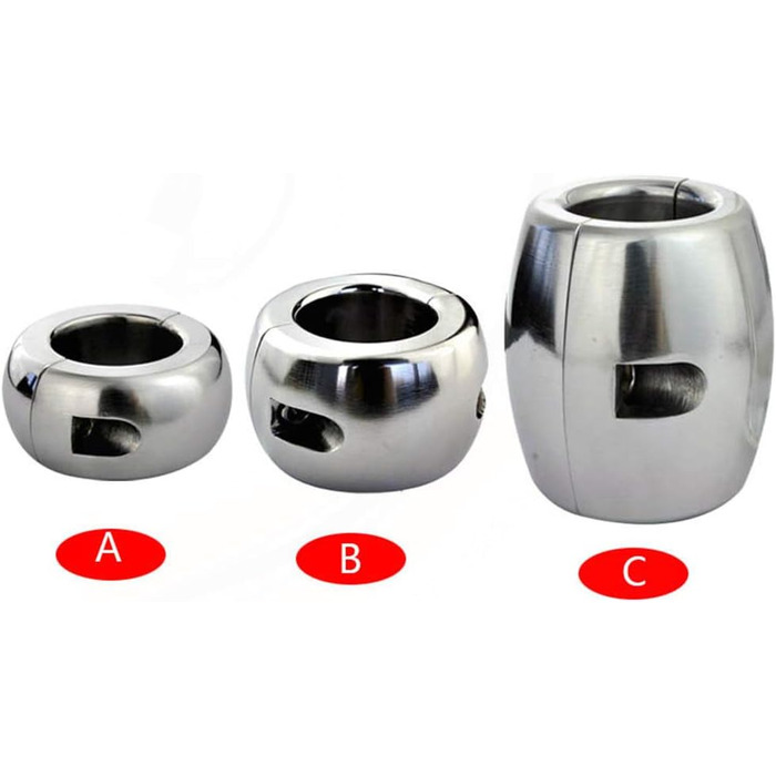 Сталевий кільцевий розтягувач для пеніса Jinqian, 30/40/60 мм, для збільшення, з підвіскою, S/M/L