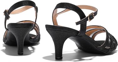 Жіночі туфлі-човники Dream Pairs на низьких підборах, чорні, розмір 37 EU
