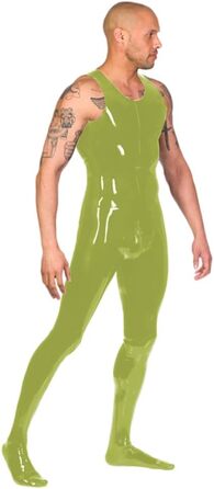 Костюм для чоловіків JQYTEN, фетиш-костюм з штучної шкіри, комбінезон, PVC, розмір S-7XL, чорний