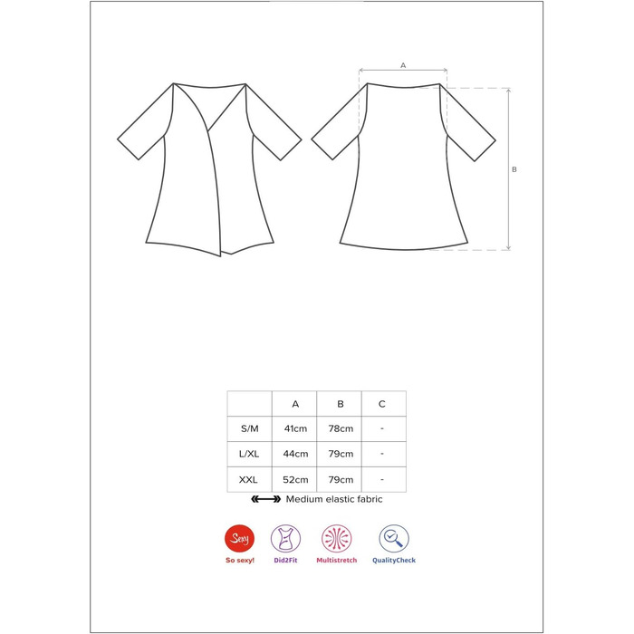 Сексуальний жіночий комплект спідньої білизни Selente Love & Fun: халат, танга/ніжна сорочка, маска для очей з атласу, чорний, мереживний, S-M, Made in EU