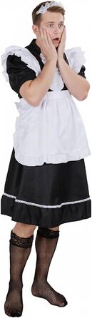 Костюм покоївки для чоловіків CoolChange Witzges | Карнавальна маскарадна сукня для вечірки | Розміри: M, L, XL