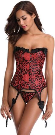 Корсет-бюстгальтер з мереживом N/X, Overbust, для шоу, плюс сайз XL, сатиновий