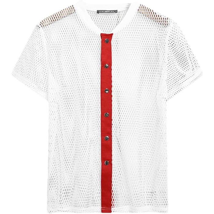 Чоловіча сорочка з мереживом та патчами в стилі American Style, короткий рукав