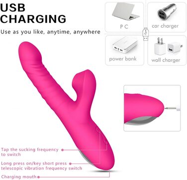 Вібратор G-Punkt Klassischer Rabbit, комплект для пар: 2 вібратори з 10 режимами, чорний