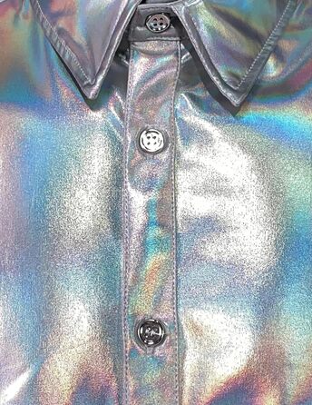 Чоловічий блискучий бронзовий костюм для вечірок та клубів JOGAL (сріблястий блиск, розмір S)