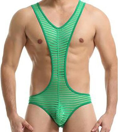 Боді для чоловіків SRZYMJ: спортивний костюм, сет нижньої білизни (зелений, XL)