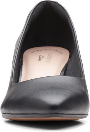 Жіночі туфлі-човники Clarks Linvale Jerica, натуральна чорна шкіра, розмір 42.5 EU (широка колодка)