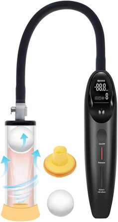 Насос для збільшення статевого члена, 2-в-1, з масажером крайньої плоті, вакуумний насос для чоловіків, SM-іграшка