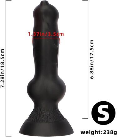 Анальний пробка-дилататор у вигляді вовка Hrekssi з силікону (XS/S/M/L/XL) для чоловіків та жінок