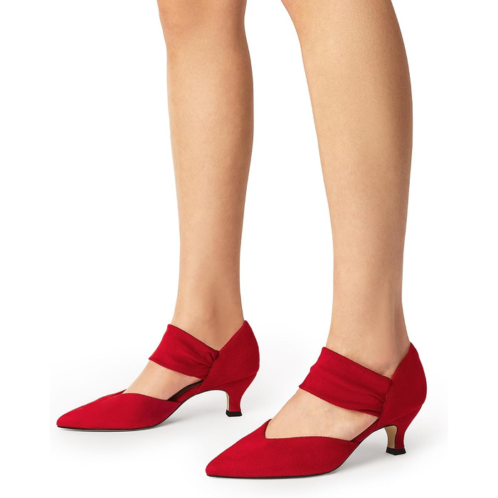 Жіночі туфлі-човники Dream Pairs з закритим носком, червоні, розмір 41.5 EU