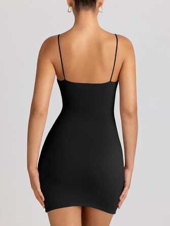 Міні-сукня бодікон LILLUORY для жінок 2025, сексуальна літня сукня, коротка, з відкритим спиною, для вечірки, клубу, тренди, на відпочинок (XS, чорна)