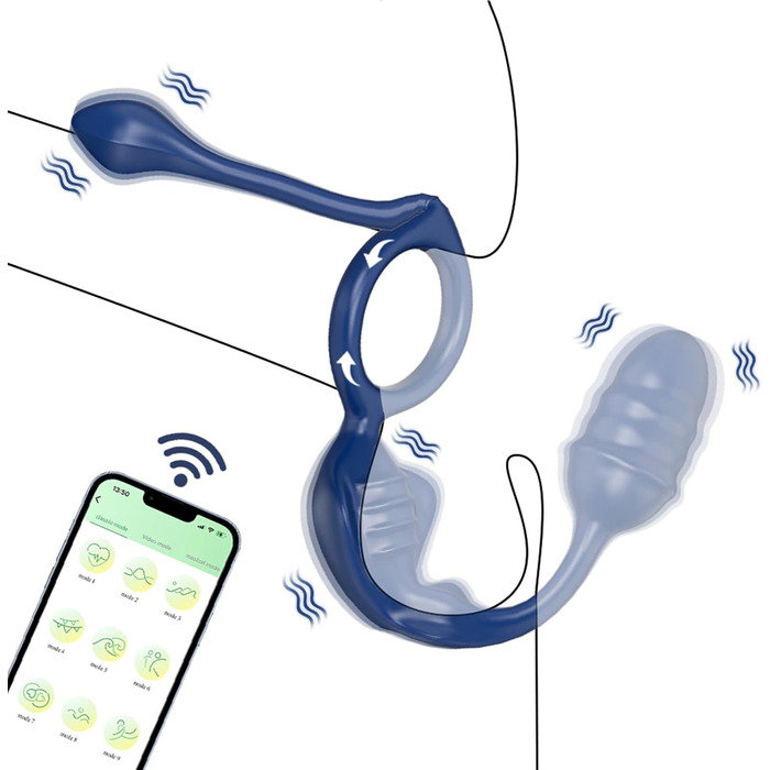 Масажер простати TYDAY для чоловіків, вібруючий анальний масажер, секс-іграшка для пар, керування через додаток