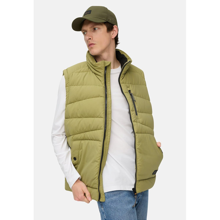 Чоловічий жилет camel active з коміром-стійкою, колір моховий камінь, розмір XXL