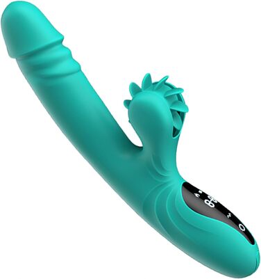 Вібратор для жінок Rabbit з 9 функціями та підігрівом (зелений)
