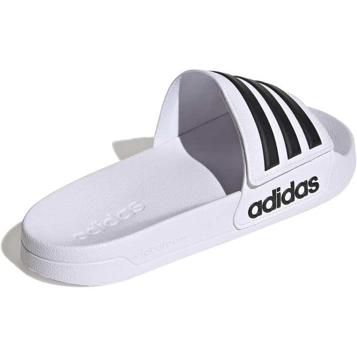 Чоловічі тапочки-шльопанці adidas Adilette Shower Velcro білі з чорним (розмір 46 EU)