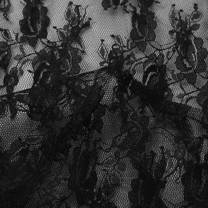 Чоловіча прозора сорочка Detten: мереживна футболка з довгим рукавом, сексуальна клубна сорочка, чорний колір, універсальний розмір (L)